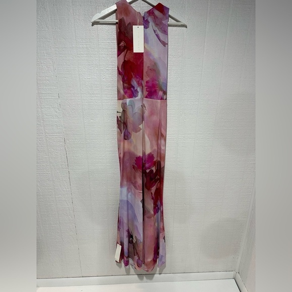 NWT Asos True Violet cut out maxi dress in pink print size 8 - Picture 6 of 12